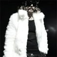 thumbnail image 1 of LoyisViDion Mens Winter Warm Thicker Long Coat Jacket Faux Wool Outwear Cardigan White L, 1 of 5