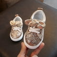 thumbnail image 1 of UTTOASFAY Toddler Shoes Children Baby Girls Boys Shoes Bling Sequins Bowknot Crystal Run Sport Sneakers Shoes Gold 12-18Months, 1 of 7