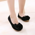 thumbnail image 1 of UTTOASFAY Toddler Shoes Children Kid Baby Girls Solid Shoes Bowknot Student Single Soft Dance Princess Shoes Black 5-5.5Years, 1 of 8