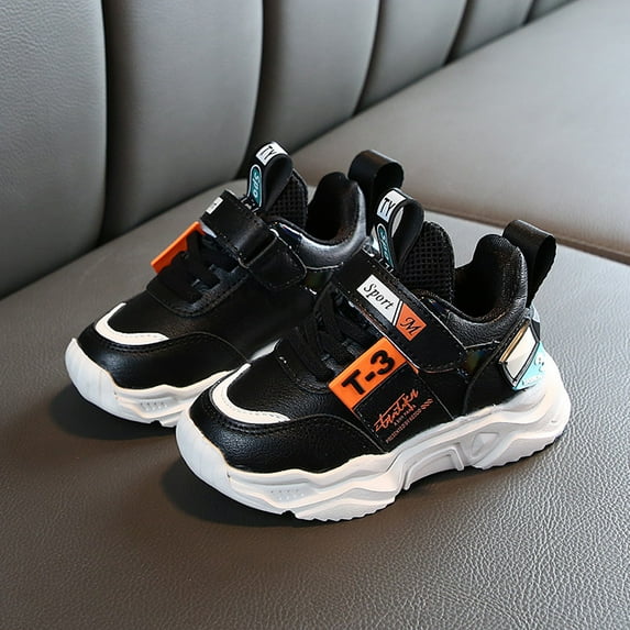 UTTOASFAY Toddler Shoes New Fashion Shoes Children'S Neutral Lightweight Outdoor Sports Shoes Casual Shoes Black 15-18Months