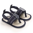 thumbnail image 1 of LoyisViDion Toddler Shoes Clearance Newborn Infant Baby Boys Girls Solid Shoes Rubber Sandals Non-Slip First Walking Shoes Blue 12-18 Months, 1 of 7