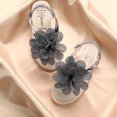 thumbnail image 1 of UTTOASFAY Toddler Shoes Clearance Summer Girls Flowers Baby Fashion Soft Shoes Bottom Student Sandals and Slippers Silver 10-10.5Years, 1 of 4