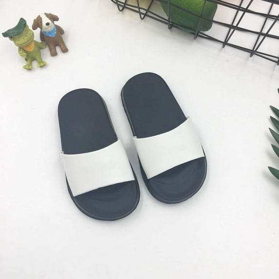 LoyisViDion Toddler Shoes Clearance Summer Shoes Children Non-Slip Soft Floor Boys Girl Beach Home Sandals Slippers White 6.5-7Years