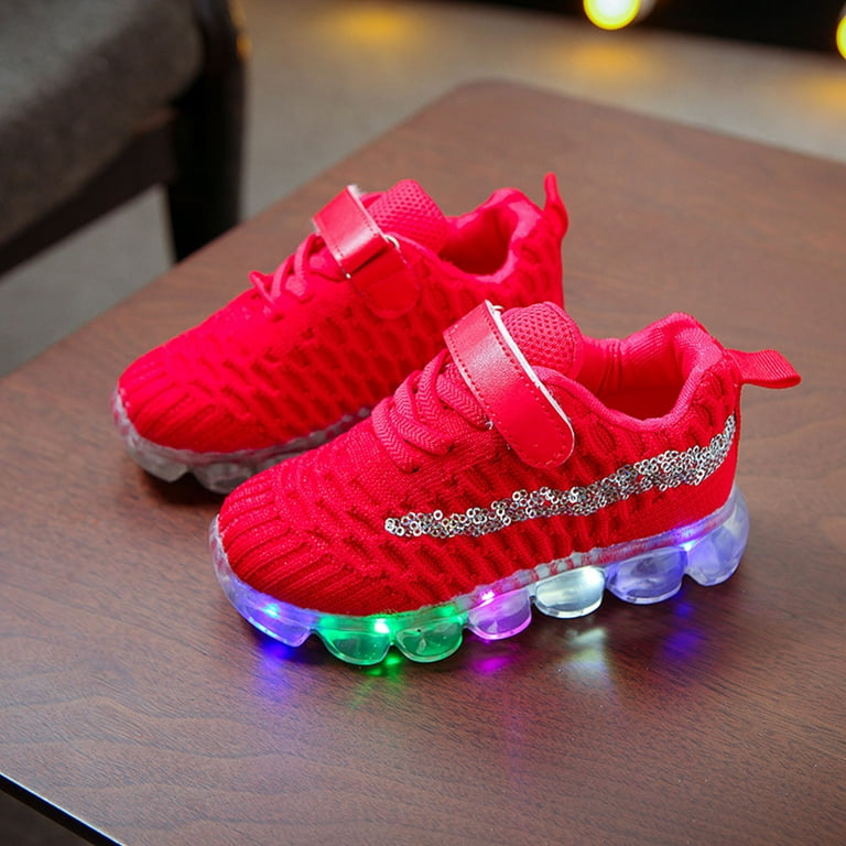 UTTOASFAY Toddler Shoes Clearance Toddler Baby Girls Boys Led Glow
