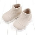 thumbnail image 1 of UTTOASFAY Toddler Shoes Toddler Infant Baby Girls Boys Casual Shoes Flying Woven Toddler Shoes Beige 15-18 Months, 1 of 7