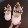 thumbnail image 1 of LoyisViDion Toddler Shoes Clearance Toddler Infant Kids Baby Girls Shoes Floral Leather Dance Princess Shoes Sandals Pink 5.5-6Years, 1 of 7