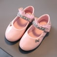 thumbnail image 1 of UTTOASFAY Toddler Shoes Toddler Kids Baby Girls Shoes Crystal Princess Shoes Solid Casual Shoes Pink 15-18 Months, 1 of 7