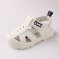thumbnail image 1 of LoyisViDion Toddler Shoes Clearance Toddler Little Baby Kids Boys Girls Cartoons Shoes Anti-Kick Non-Slip Shoes Sandals White 9-12Months, 1 of 7