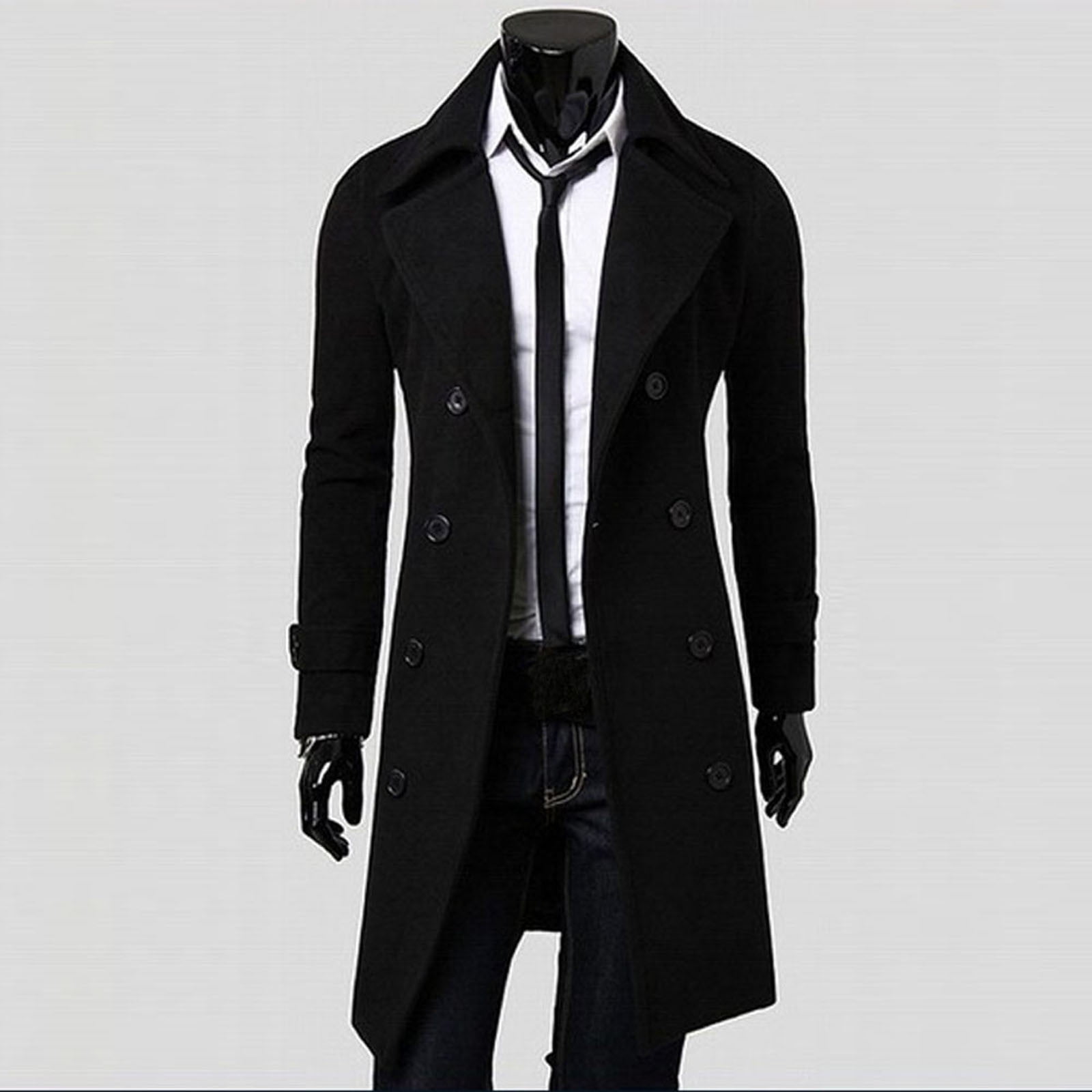 Men Black Coat Fashion Black New Coat For Men Plain Cotton Silk