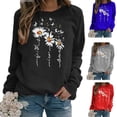 thumbnail image 1 of UTTOASFAY Winter Womens Casual Long Sleeve Tops Ladies Christmas Print Sweatshirt Blouse Wine 6(S), 1 of 4