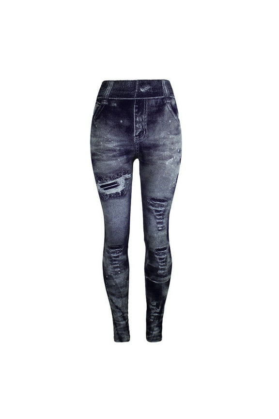 Woman Pants Women'S Jeans Bottom Pants Coloured Hip-Up Super Bomb Slim Nine-Minute Pants Navy XL