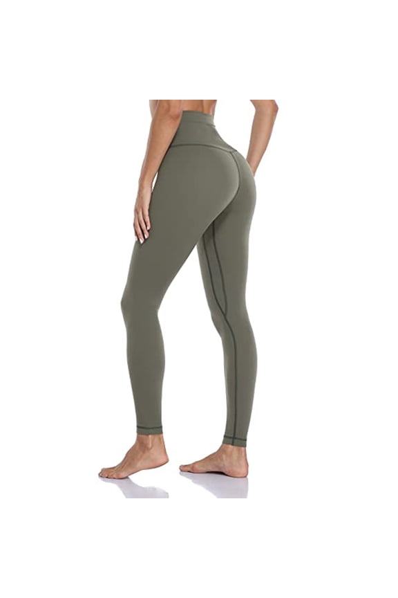 HWRETIE Woman Pants Womens Stretch Yoga Pants Leggings Fitness Running Gym Sports Full Length Active Pants Green XXL