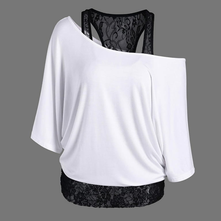 LoyisViDion Womans Shirts Clearance Women Plus Size Lace Tops