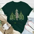 thumbnail image 1 of LoyisViDion Women'S Casual Round Neck Short-Sleeved Christmas Tree Printed T-Shirt Top Green 10(XL), 1 of 6