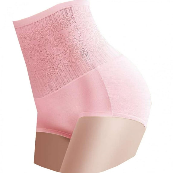 UTTOASFAY Women'S High Waist Panties Nice Buttocks Peach Buttocks Belly-Up Pants Buttocks Panties Pink 4(L)