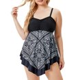 thumbnail image 1 of LoyisViDion Women'S Swimsuit Clearance Women'S Plus Size Swimsuits Ruched Tummy Control Bathing Suit Swimwear Bikini Black XXXL, 1 of 7