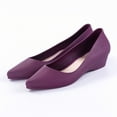 thumbnail image 1 of UTTOASFAY Women Shoes Summer Solid Color Jelly Shoes Fashion Non-Slip Soft Bottom Women's Shoe Sandals Purple 8.5, 1 of 3