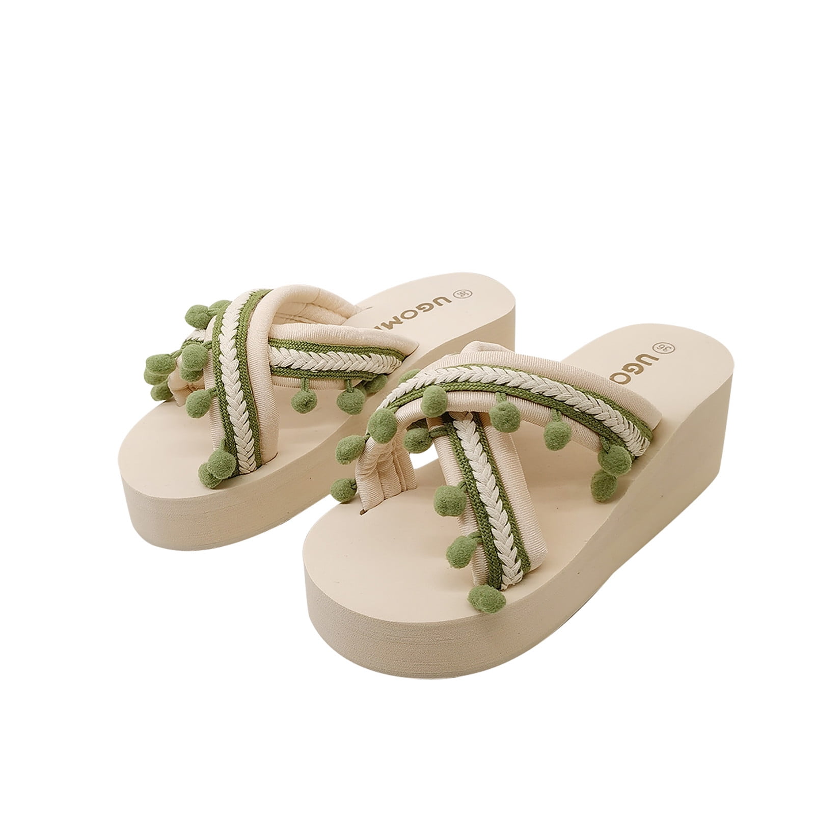 LoyisViDion Women Slide Sandals Women's Summer Fashion Ball Beach Shoes ...