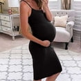 thumbnail image 1 of LoyisViDion Womens Maternity Dresses Woman Sleeveless Sling Dress Breast-Feeding Pregnant Nursing Long Dress Black XXL, 1 of 5