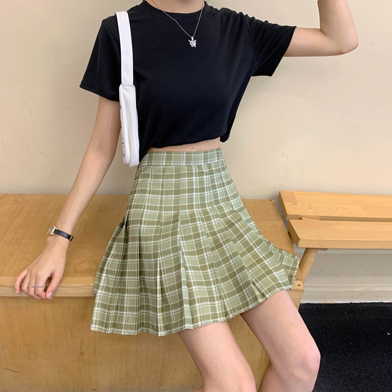 Green skirt cheap outfit xxl