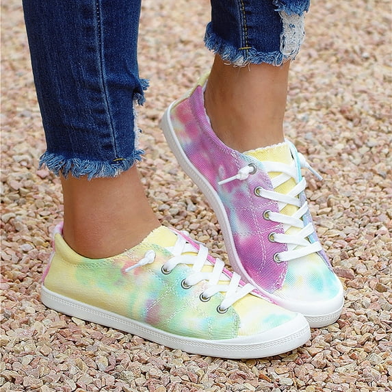 UTTOASFAY Womens Sandals Low-Cut Canvas Shoes One-Foot Lazy Korean Version Student Casual Flat Shoes Green 10.5(43)