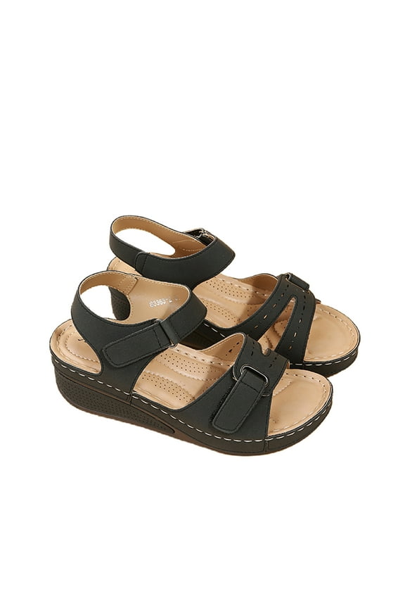 LoyisVidion Adjustable Strap Sandals - Summer Ladies Slippers Casual Women's Shoes Lightweight Platform Wedges Sandals Strappy Sandals with Cushioned Sole