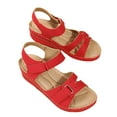 thumbnail image 1 of LoyisViDion Womens Sandals Summer Ladies Slippers Casual Women's Shoes Lightweight Platform Wedges Sandals Red 7, 1 of 9