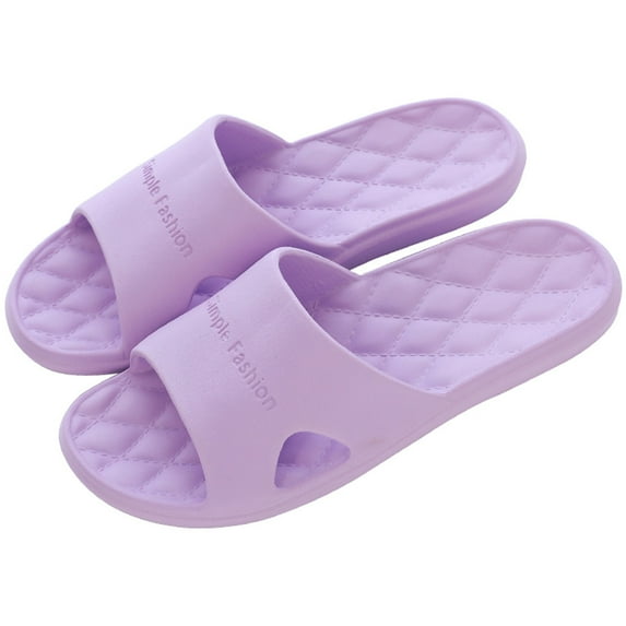 LoyisViDion Womens Sandals Clearance Women'S Fashion Casual Couples Home Bathroom Shower Non-Slip Slippers Pool Shoes Purple 9(39-40)