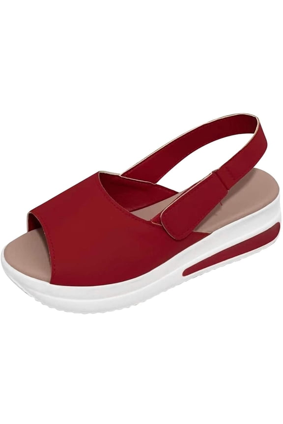 HWRETIE Sandals for Women,Women's Summer Comfy Open Toe Strap Sandals,Beach Casual Shoes,Shallow