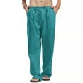 thumbnail image 1 of LoyisViDion Mens Pants Clearance Men Splicing Printed Overalls Casual Pocket Sport Work Casual Trouser Pants Mint Green 12(XL), 1 of 3
