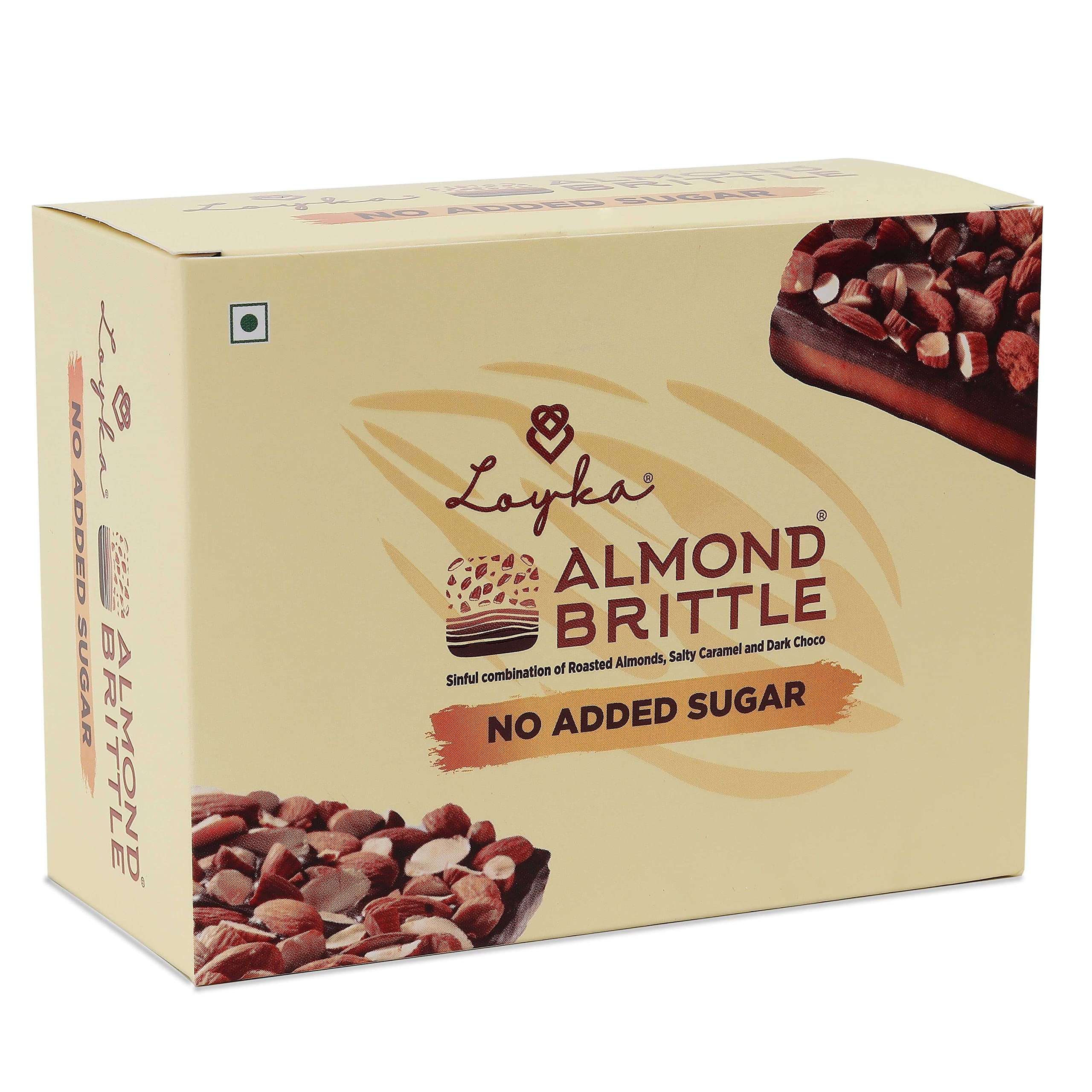 Loyka Almond Brittle No Added Sugar Choco Box - 8 Pcs