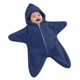 thumbnail image 1 of Loyni 0-3 Months Starfish Shape Thick Baby Sleep Sack Soft Warm Newborn Swaddle Wrap Cozy Infant Wearable Blanket for Indoor & Outdoor Use, 1 of 7