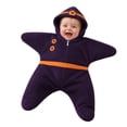 thumbnail image 1 of Loyni Baby Starfish Onesie Fleece Wearable Swaddle Bag Newborn Star Shape Hooded Sleep Sack Halloween Sleeping Blanket for 0‑3 Months Baby Shower Gift, 1 of 5