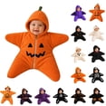 thumbnail image 1 of Loyni Baby Starfish Onesie Fleece Wearable Swaddle Bag Newborn Star Shape Hooded Sleep Sack Halloween Sleeping Blanket for 0‑3 Months Baby Shower Gift, 1 of 5