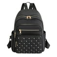 thumbnail image 1 of Loyni Small Backpack Purse for Women Nylon Quilted Mini Daypack Lightweight Top Handle Satchel Shoulder Bag Crossbody Handbag for Ladies, 1 of 5
