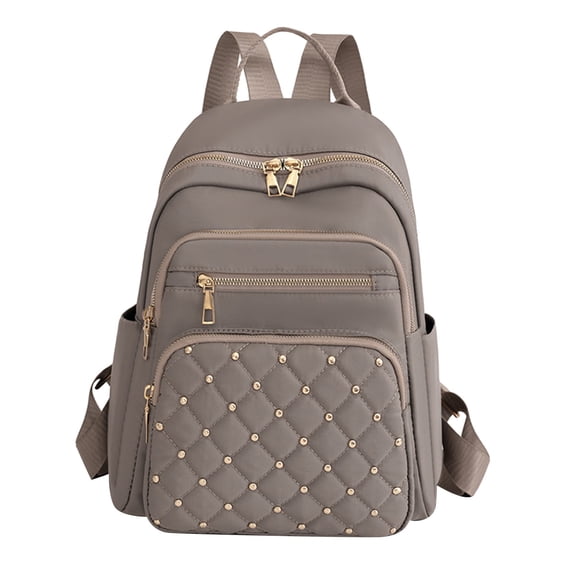 Loyni Small Backpack Purse for Women Nylon Quilted Mini Daypack Lightweight Top Handle Satchel Shoulder Bag Crossbody Handbag for Ladies