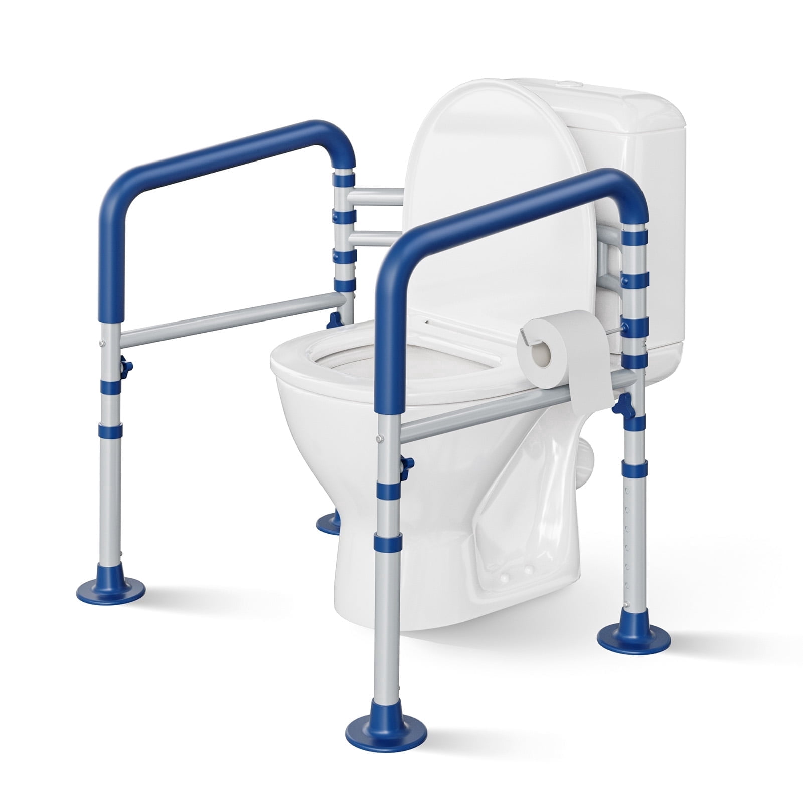 Loyoda Toilet Safety Rail, Adjustable Height and Width, Supports 350Lbs ...