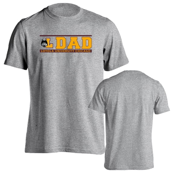 Loyola Chicago Ramblers Dad Proud Parent Short Sleeve T-Shirt