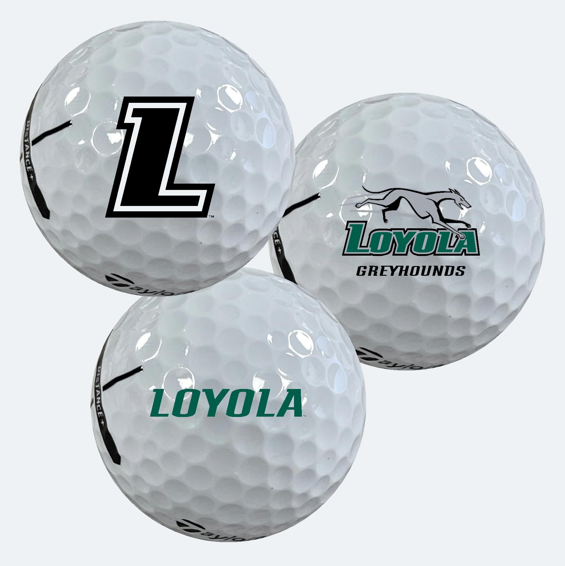 Loyola Maryland Greyhounds Logo Edition Taylormade Distance+ Golf Balls 12-Pack (Dozen)