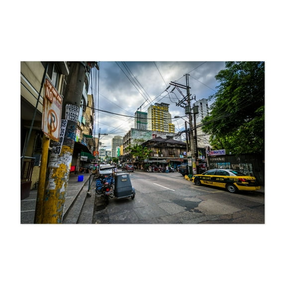 Loyola Street, Sampaloc - Manila Philippines Photography Street Photography City Architecture Travel Poster Vintage Unframed Wall Art Print 40 x 60 inches