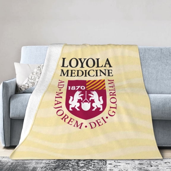 Loyola University-Chicago Logo Ultra-Soft Micro Fleece Blanket Multi-Size Flannel Blanket