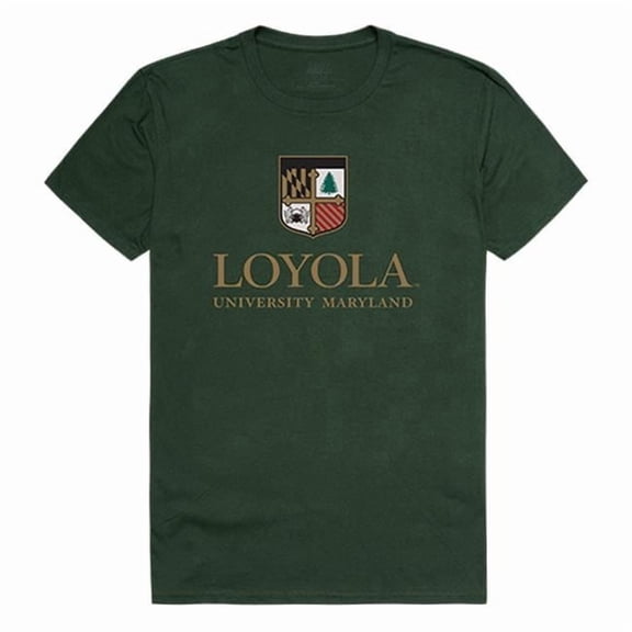 Loyola University Maryland Men Institutional T-Shirt, Forest White - Medium