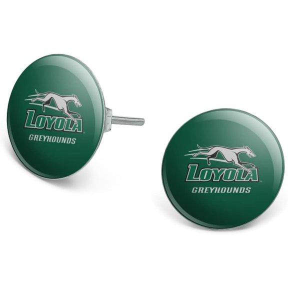 Loyola University Maryland Primary Logo Novelty Silver Plated Stud Earrings[x129]