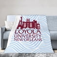thumbnail image 1 of Loyola University New Orleans Logo Fleece Blanket, Very Soft Microfiber Flannel Blanket for Couch Warm and Cozy for All Seasons, 1 of 6