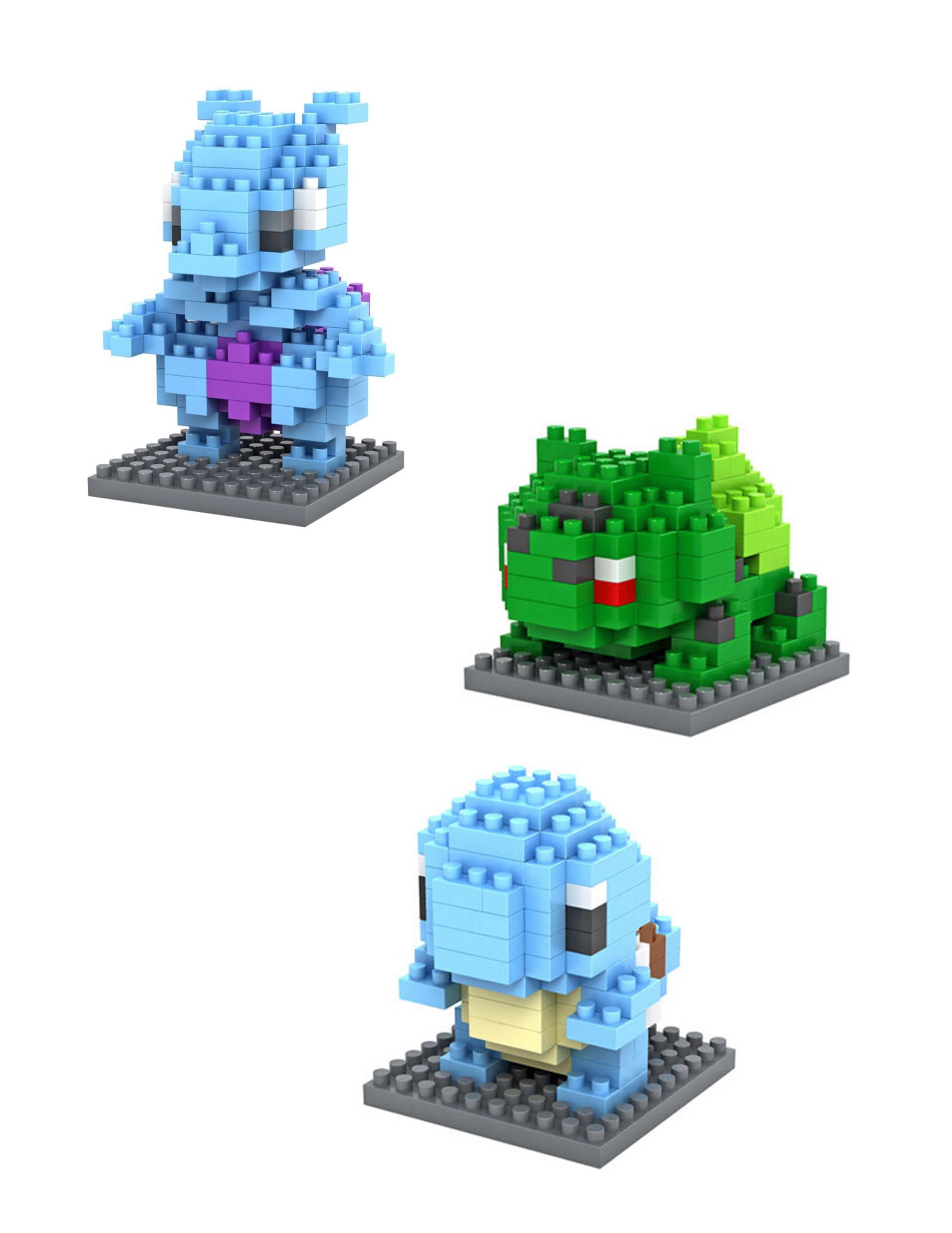 Loz Mini Blocks fun 3 Sets Balbasaur-Squirtle -Mewtwo Children's Ages ...