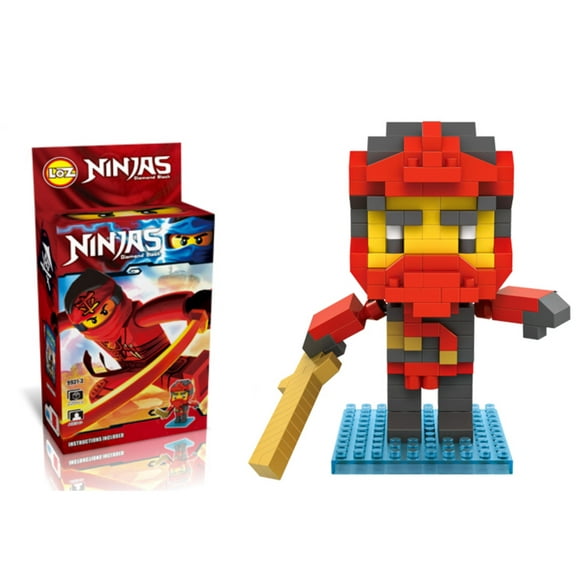 Loz Toys Ninja Mini Blocks Warrior Set"Red Kai Cole Zane Ages 10+