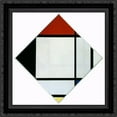 thumbnail image 1 of Lozenge Composition with Red, Black,Blue and Yellow 20x20 Black Ornate Wood Framed Canvas Art by Mondrian, Piet, 1 of 2