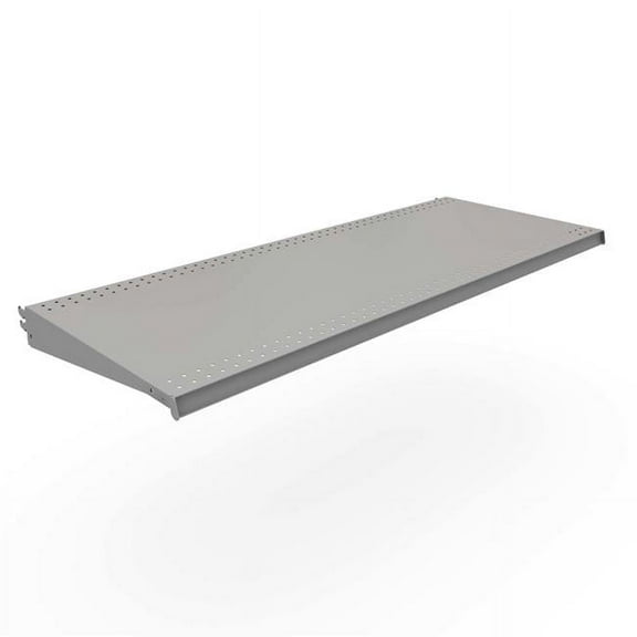 Lozier 9061540 1 x 48 x 19 in. Lozier Powder Coated DL Style Shelf, Silver - Pack of 2