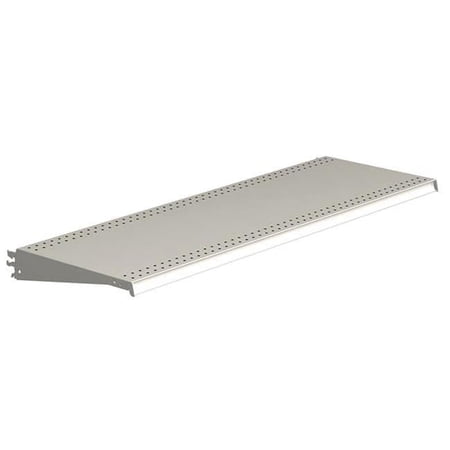 Lozier 1 in. H x 48 in. W x 19 in. L Powder Coated Cool White DL Style Shelf - Total Qty: 2