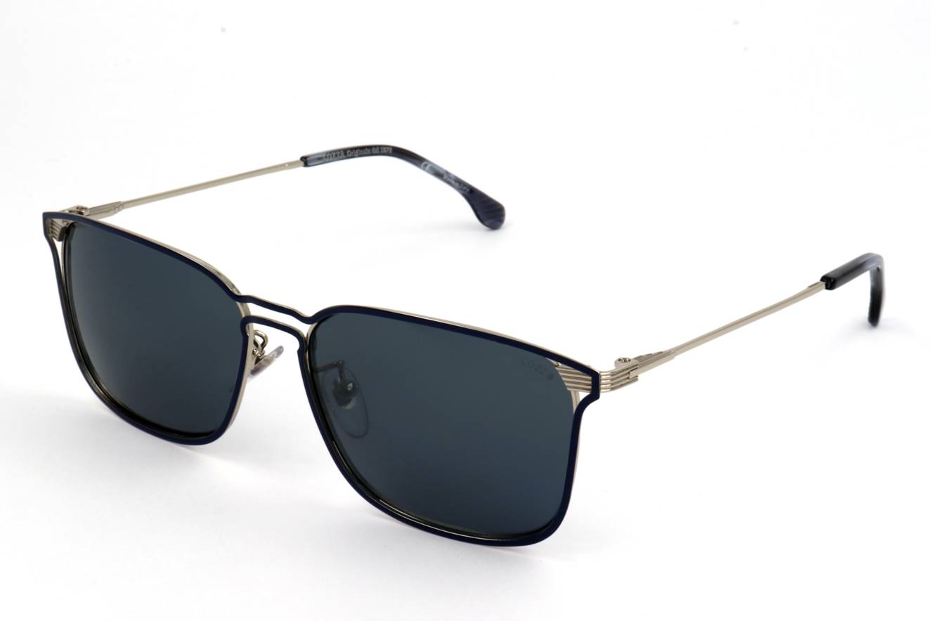 SUNGLASSES - POLARIZED FASHION SUN GLASSES LOZZA SILVER MEN SL2302M57E70X